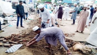 বিশ্বনাথে রাস্তার কাজ করতে দেবেনা মাদ্রাসা কর্তৃপক্ষ