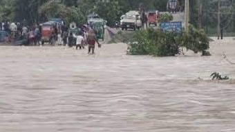 টানা বৃষ্টিপাত ও পাহাড়ি ঢলে প্লাবিত হচ্ছে সিলেট সুনামগঞ্জের নিম্নাঞ্চল