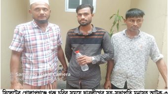গোলাপগঞ্জে গরু চুরির সময়ে ছাত্রলীগের সহ-সভাপতিসহ আটক-৩