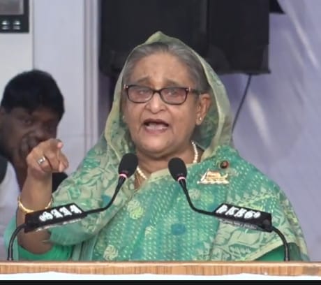 ৭ জানুয়ারি উন্নয়নের জন্য নৌকায় ভোট দিন : সিলেটে শেখ হাসিনা