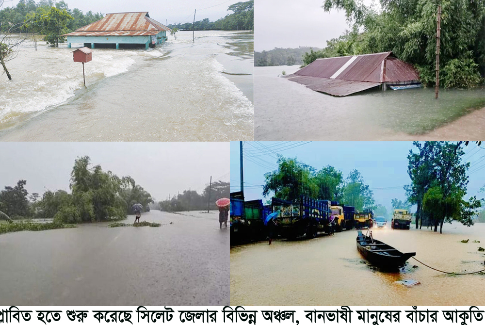 সিলেটে ৭ উপজেলায় ৫ লাখ ৩৩ হাজার মানুষ পানিবন্দি