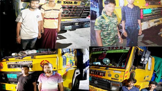 সিলেট মেট্টো ডিবির অভিযান : ভারতীয় চিনিসহ ৫টি ট্রাক ও ৯ জন আটক