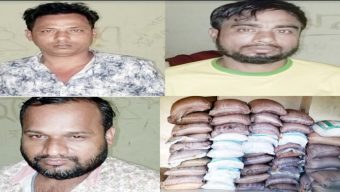 সিলেট ভারতীয় চিনির গুদামে পুলিশে অভিযান : ৫০ বস্তা চিনিসহ ৩ চোরাকারবারি আটক