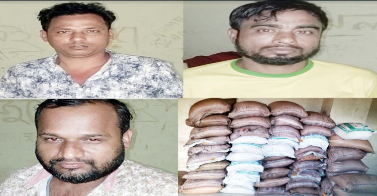 সিলেট ভারতীয় চিনির গুদামে পুলিশে অভিযান : ৫০ বস্তা চিনিসহ ৩ চোরাকারবারি আটক