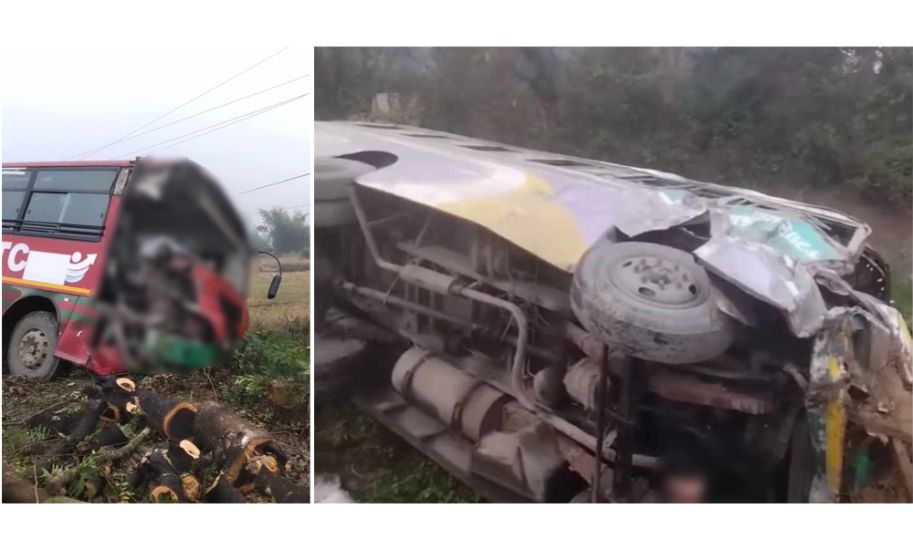 বিআরটিসি ও যাত্রীবাহী বাসের মুখোমুখি সংঘর্ষে অন্তত ২০ জন আহত
