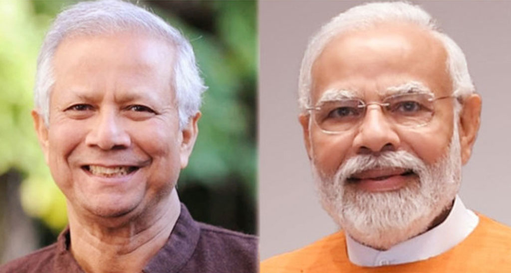 ভারতের প্রধানমন্ত্রী শুভেচ্ছা জানিয়েছেন অন্তর্র্বতী সরকারের প্রধান উপদেষ্টাকে