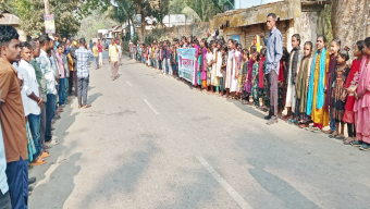 কমলগঞ্জ স্কুল ছাত্রী হত্যাকারীদের ফাঁসির দাবি জানিয়েছে শিক্ষার্থী ও চা শ্রমিক জনগোষ্ঠী
