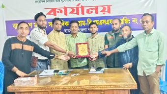 ছাতকে এনটিভি ইউরোপ’র প্রতিনিধি তাজিদুল ইসলামকে সংবর্ধনা