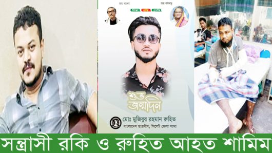 শাহপরাণে সন্ত্রাসীদের হামলায় শামিম নামের এক যুবক আহত