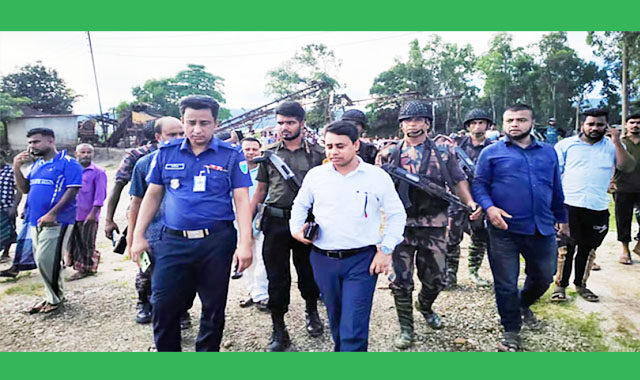 সিলেটের গোয়াইনঘাট উপজেলার জাফলংয়ে আবারও অভিযান চালিয়েছে টাস্কফোর্স
