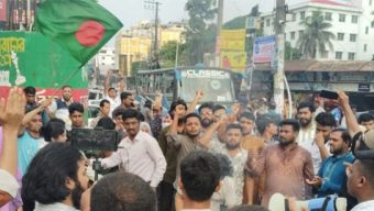 ব্লকেড কর্মসূচি পালন করেছে বৈষম্যবিরোধী ছাত্র আন্দোলন সিলেট