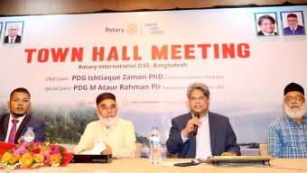ডি-৬৫-এর ৫৭টি ক্লাবের অংশগ্রহণে সিলেটে টাউন হল মিটিং
