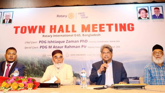 ডি-৬৫-এর ৫৭টি ক্লাবের অংশগ্রহণে সিলেটে টাউন হল মিটিং