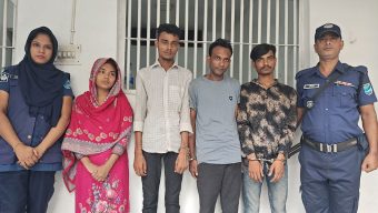 এক যুবককে ডেকে নিয়ে অপহরণ-মুক্তিপণ দাবি,নারীসহ চারজনকে গ্রেপ্তার