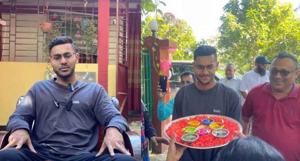 ফুটবল তারকা শমিত সোম নিজ জেলা মৌলভীবাজারের শ্রীমঙ্গলে এসেছেন