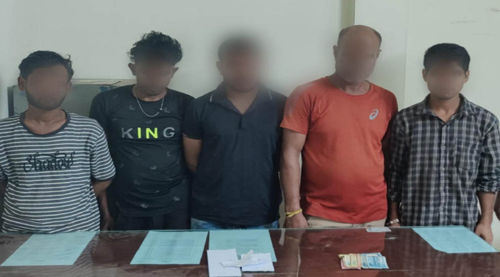 শীলং তীর জুয়া খেলার সঙ্গে জড়িত পেশাদার ৫ জুয়াড়ীকে গ্রেপ্তার