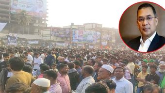 তারেক রহমানের ফেনীর নির্বাচনি জনসভা শুরুর আগেই সমর্থকদের উপস্থিতিতে প্রায় কানায় পরিপূর্ণ