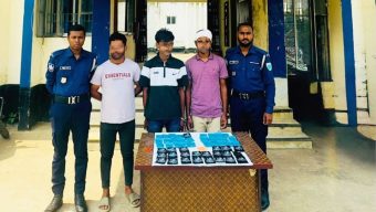 ইয়াবার বড় চালানসহ তিনজনকে আটক করেছে পুলিশ